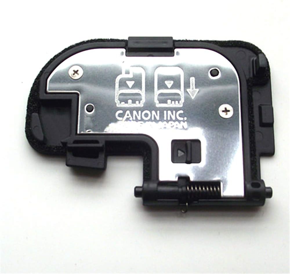 Pixco battery door cover lid cap for Canon EOS 5D Mark III, silver metal with black plastic
