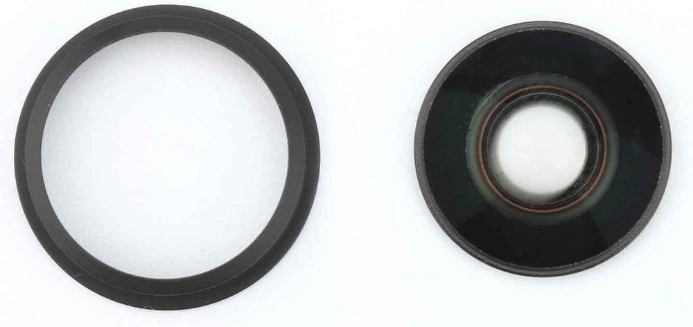 Camera lens repair part: black circular ring and lens housing insert