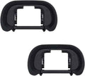Black soft silicone viewfinder eyecup replacement with rectangular eyepiece opening