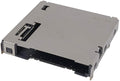Game card reader slot module replacement with gray metal housing and card slot contacts
