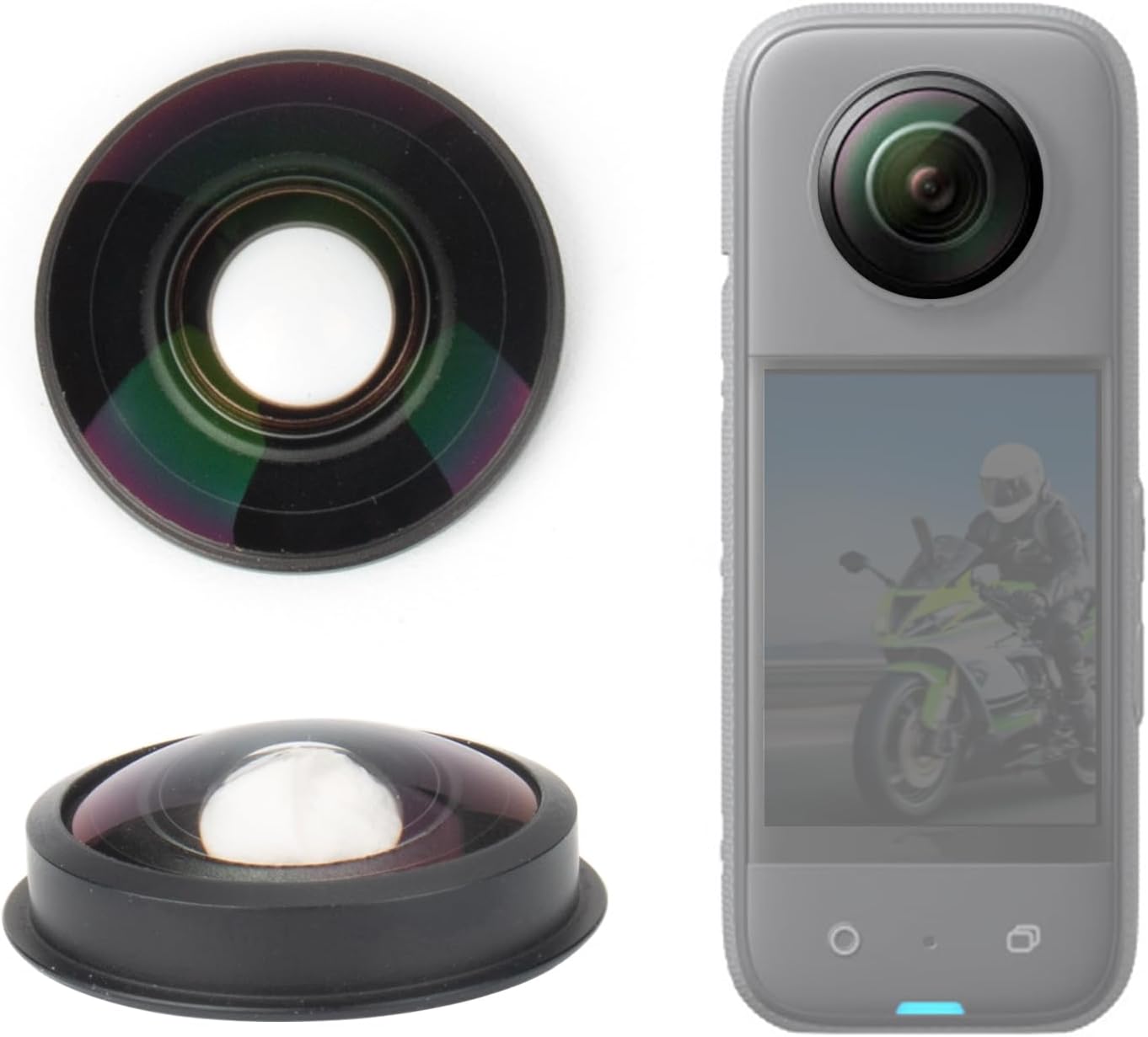 Replacement Lens for New Insta360 X4 Action Camera Lens Repair Part (Version 2 - with Rim)
