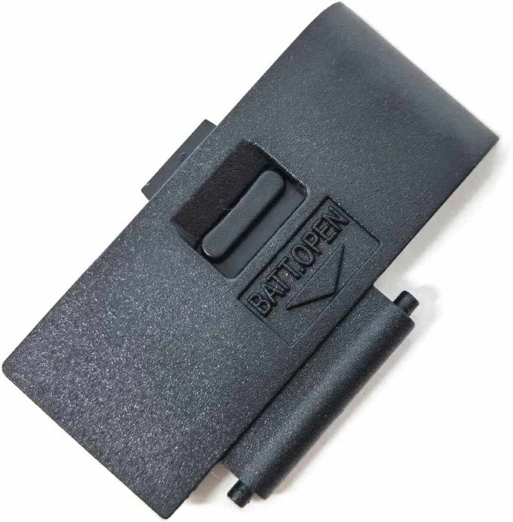 Battery compartment door cover for Canon EOS DSLR, textured black with slide latch