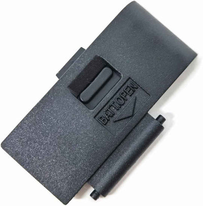 Battery compartment door cover for Canon EOS DSLR, textured black with slide latch
