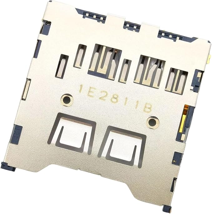 Replacement memory card slot for D3400, gold pin connectors and metal contacts.