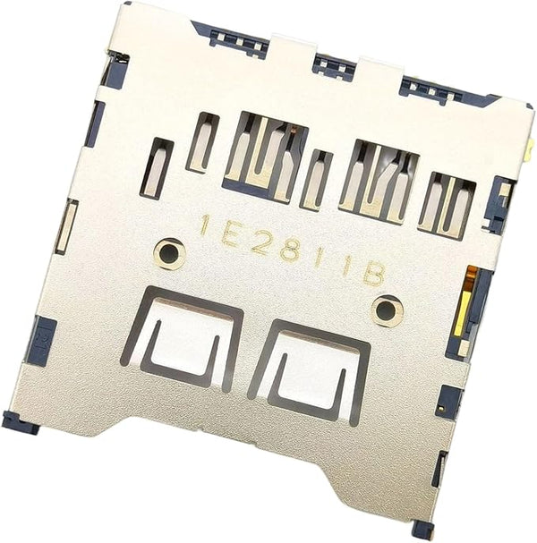 Replacement memory card slot for D3400, gold pin connectors and metal contacts.