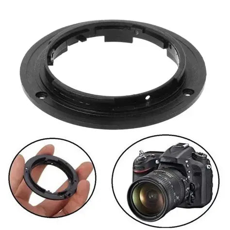 Nikon 18-140mm lens front decoration replacement ring, black plastic with mounting tabs