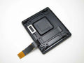 Nikon camera LCD screen assembly with frame and flex cable, black plastic