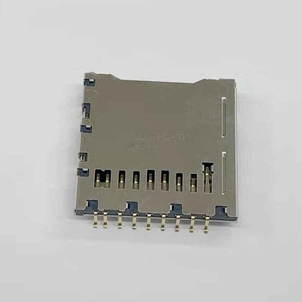 SD memory card slot replacement part with metal contacts and side connectors